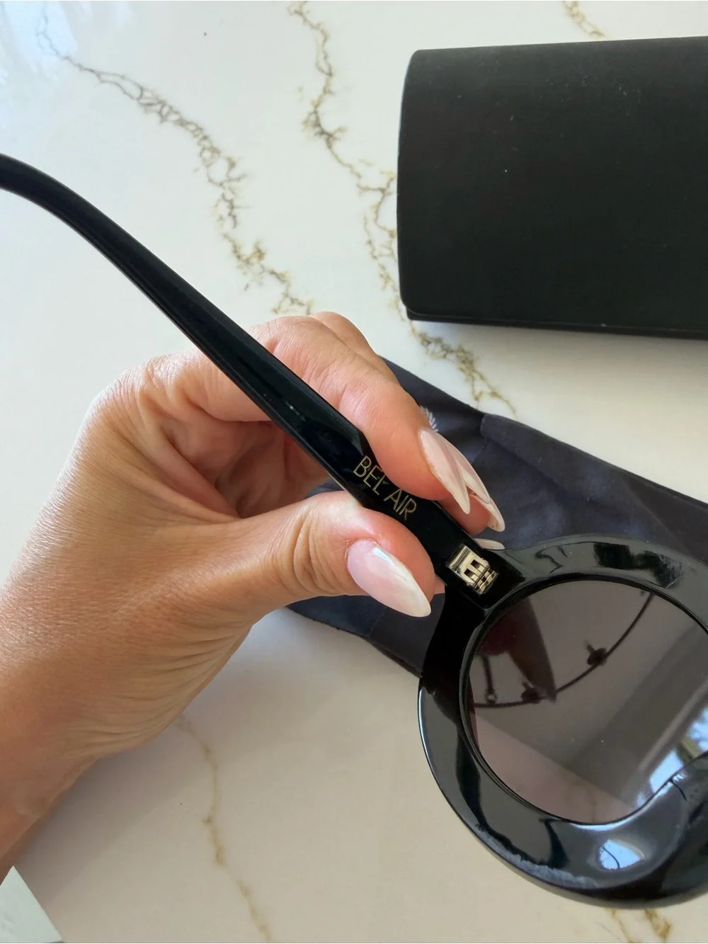 Wildfox Black and Gold Bel Air Round Sunglasses